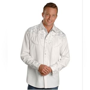 EMBROIDERED GUNFIGHTER LONG SLEEVE PEARL SNAP WESTERN SHIRT